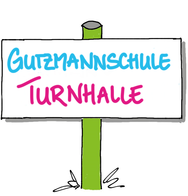 Schild mit der Sportstätte Gutzmannschule